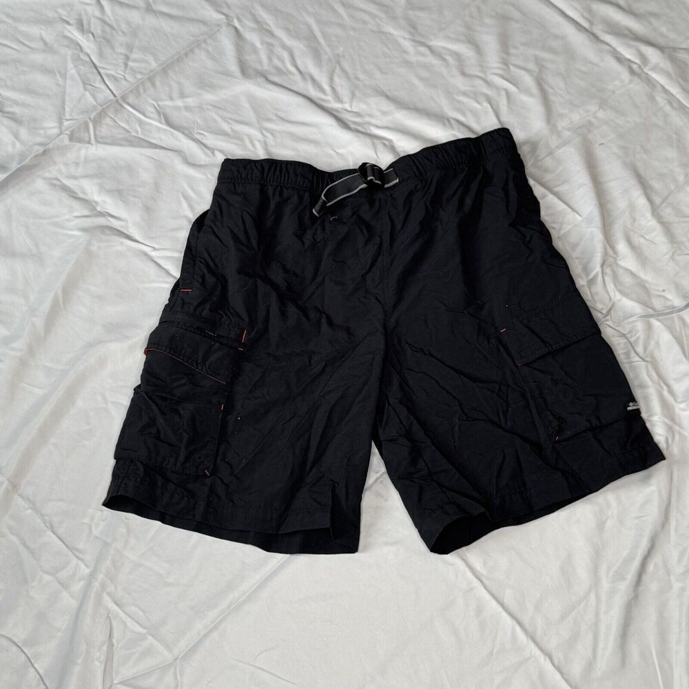Columbia Authentic Issue Shorts Men’s Medium Black Outdoor Hiking Lined Bottoms